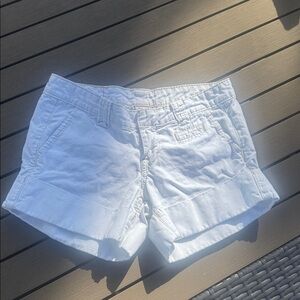 True Religion White Jean Shorts